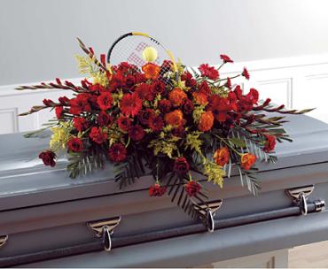 Tennis-Themed Casket Spray