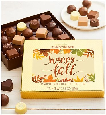 HAPPY FALL ASSORTED CHOCOLATES 18 PIECE