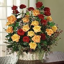 Garden Basket Of Roses
